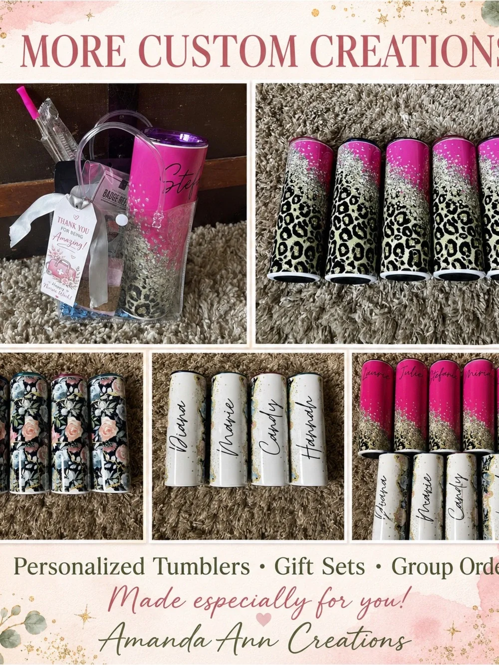 CUSTOM PHOTO 20OZ TUMBLER PERSONALIZED GIFT